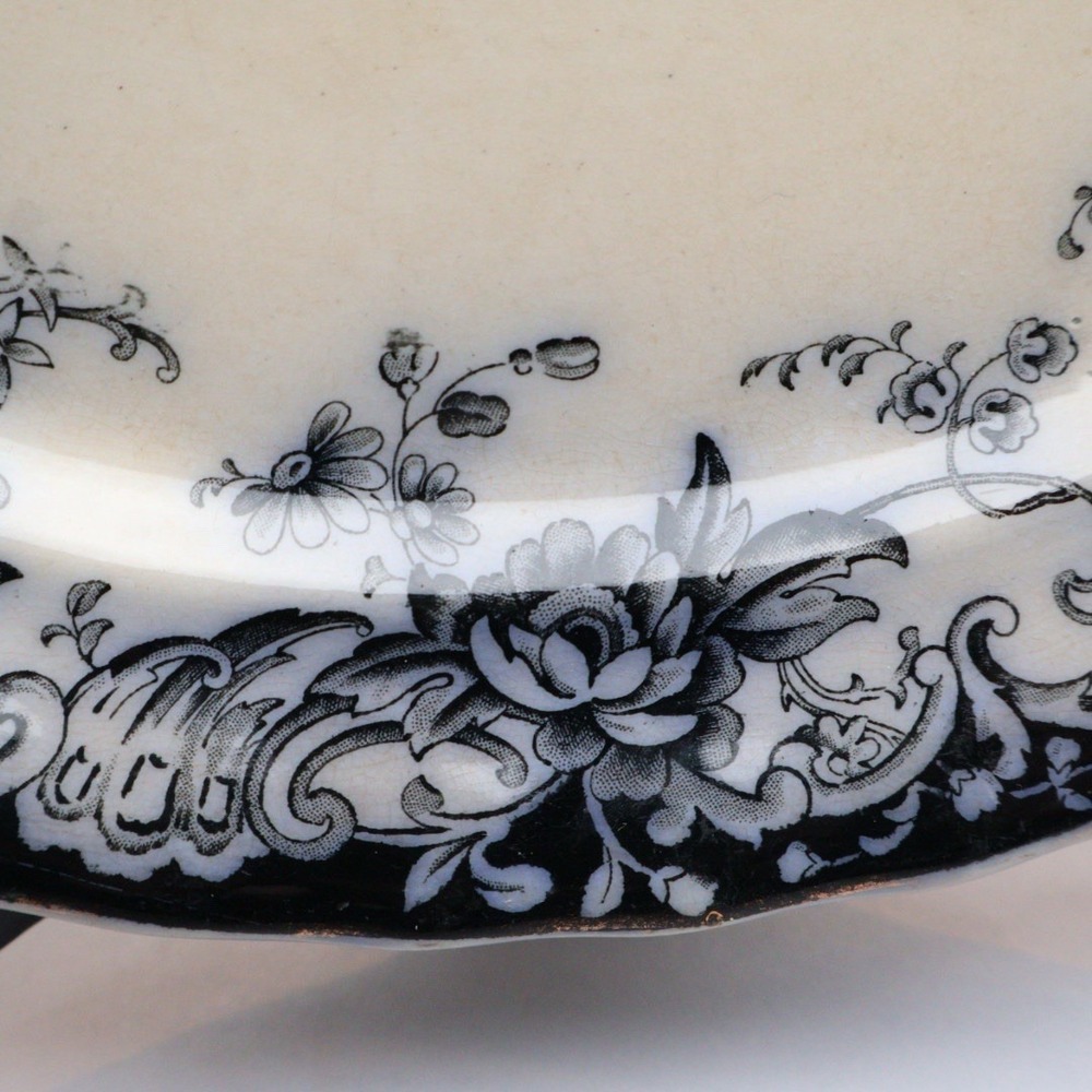 Antique Chatsworth 1790 "Flow Blue" Pattern K. & Co B Late Mayers Serving Tray - Picture 4 of 12